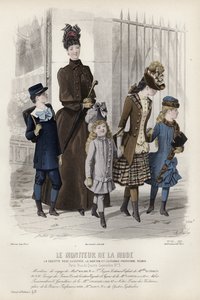 Fransk moteplate, sent på 1800-tallet av French School