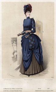Fransk moteplate, sent på 1800-tallet av French School