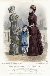 Fransk moteplate, sent på 1800-tallet av French School