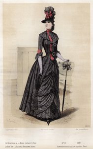 Fransk moteplate, sent på 1800-tallet av French School