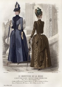 Fransk moteplate, sent på 1800-tallet av French School