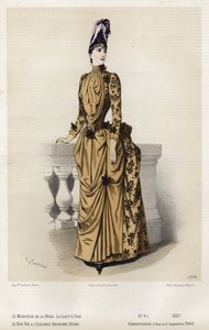 Fransk moteplate, sent på 1800-tallet av French School