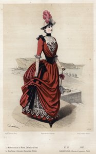 Fransk moteplate, sent på 1800-tallet av French School
