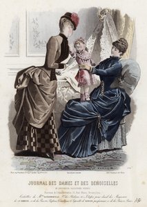 Fransk moteplate, sent på 1800-tallet av French School