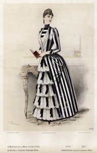 Fransk moteplate, sent på 1800-tallet av French School