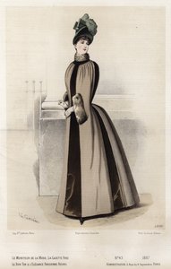 Fransk moteplate, sent på 1800-tallet av French School