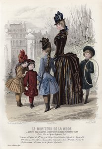 Fransk moteplate, sent på 1800-tallet av French School