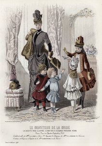 Fransk moteplate, sent på 1800-tallet av French School