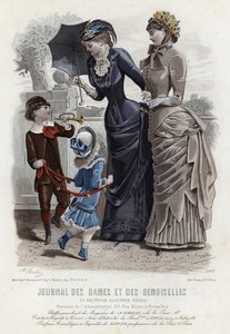 Fransk moteplate, sent på 1800-tallet av French School