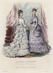 Fransk moteplate, sent på 1800-tallet av French School