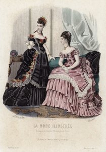 Fransk moteplate, sent på 1800-tallet av French School