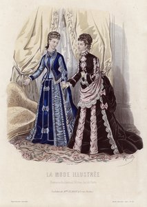 Fransk moteplate, sent på 1800-tallet av French School