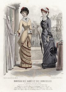 Fransk moteplate, sent på 1800-tallet av French School