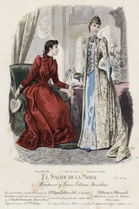 Fransk moteplate, sent på 1800-tallet av French School