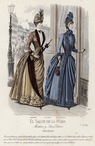 Fransk moteplate, sent på 1800-tallet av French School