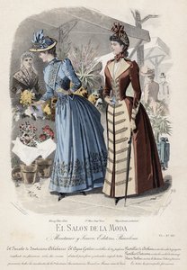 Fransk moteplate, sent på 1800-tallet av French School