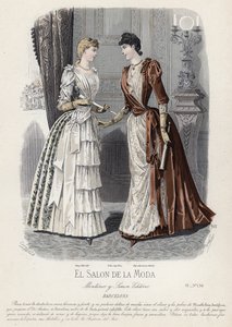 Fransk moteplate, sent på 1800-tallet av French School