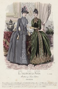 Fransk moteplate, sent på 1800-tallet av French School