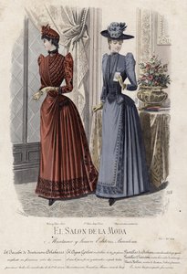 Fransk moteplate, sent på 1800-tallet av French School