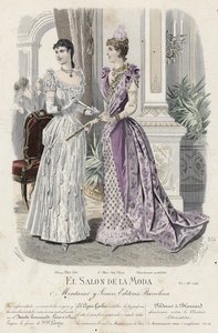 Fransk moteplate, sent på 1800-tallet av French School