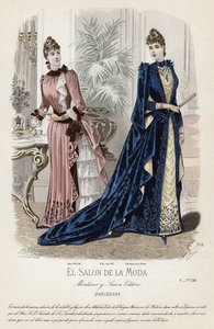 Fransk moteplate, sent på 1800-tallet av French School