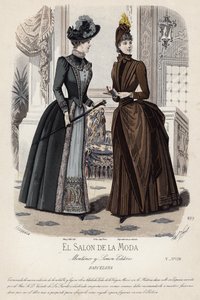 Fransk moteplate, sent på 1800-tallet av French School
