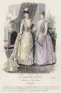 Fransk moteplate, sent på 1800-tallet av French School