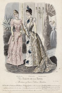 Fransk moteplate, sent på 1800-tallet av French School