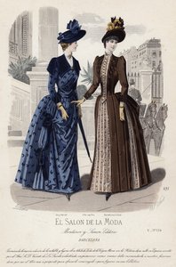 Fransk moteplate, sent på 1800-tallet av French School