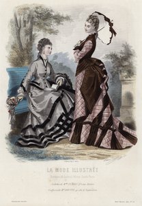 Fransk moteplate, sent på 1800-tallet av French School
