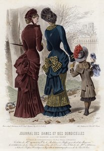 Fransk moteplate, sent på 1800-tallet av French School