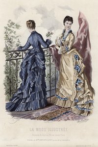 Fransk moteplate, sent på 1800-tallet av French School
