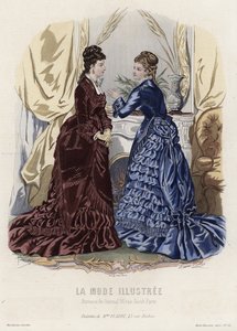 Fransk moteplate, sent på 1800-tallet av French School