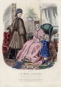 Fransk moteplate, sent på 1800-tallet av French School