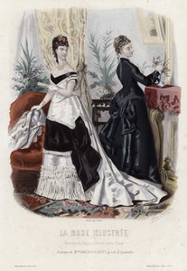 Fransk moteplate, sent på 1800-tallet av French School