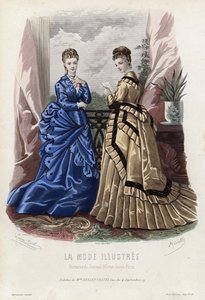 Fransk moteplate, sent på 1800-tallet av French School