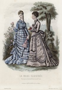Fransk moteplate, sent på 1800-tallet av French School