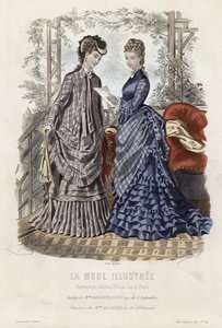 Fransk moteplate, sent på 1800-tallet av French School
