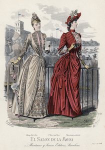 Fransk moteplate, sent på 1800-tallet av French School