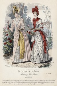 Fransk moteplate, sent på 1800-tallet av French School