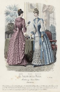 Fransk moteplate, sent på 1800-tallet av French School