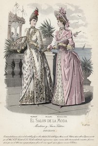 Fransk moteplate, sent på 1800-tallet av French School