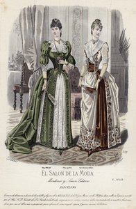 Fransk moteplate, sent på 1800-tallet av French School