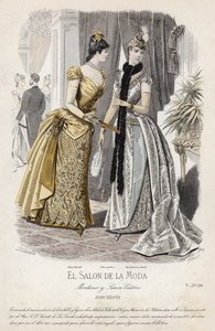 Fransk moteplate, sent på 1800-tallet av French School
