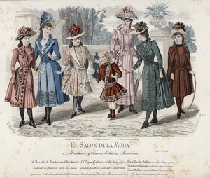 Fransk moteplate, sent på 1800-tallet av French School