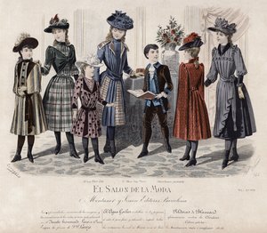 Fransk moteplate, sent på 1800-tallet av French School
