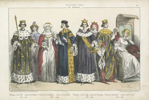 Franske konger og dronninger fra det 13. og 14. århundre av French School