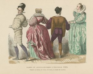 Franske damer og herrer fra c1584 av French School