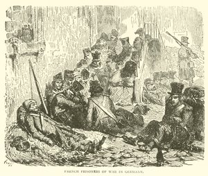 Französische Kriegsgefangene in Deutschland (Stich) von French School