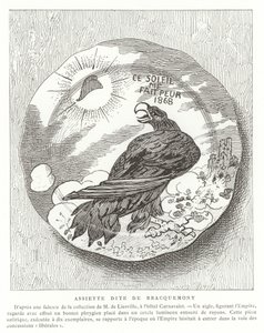 Fransk satirisk plate, 1868 av French School